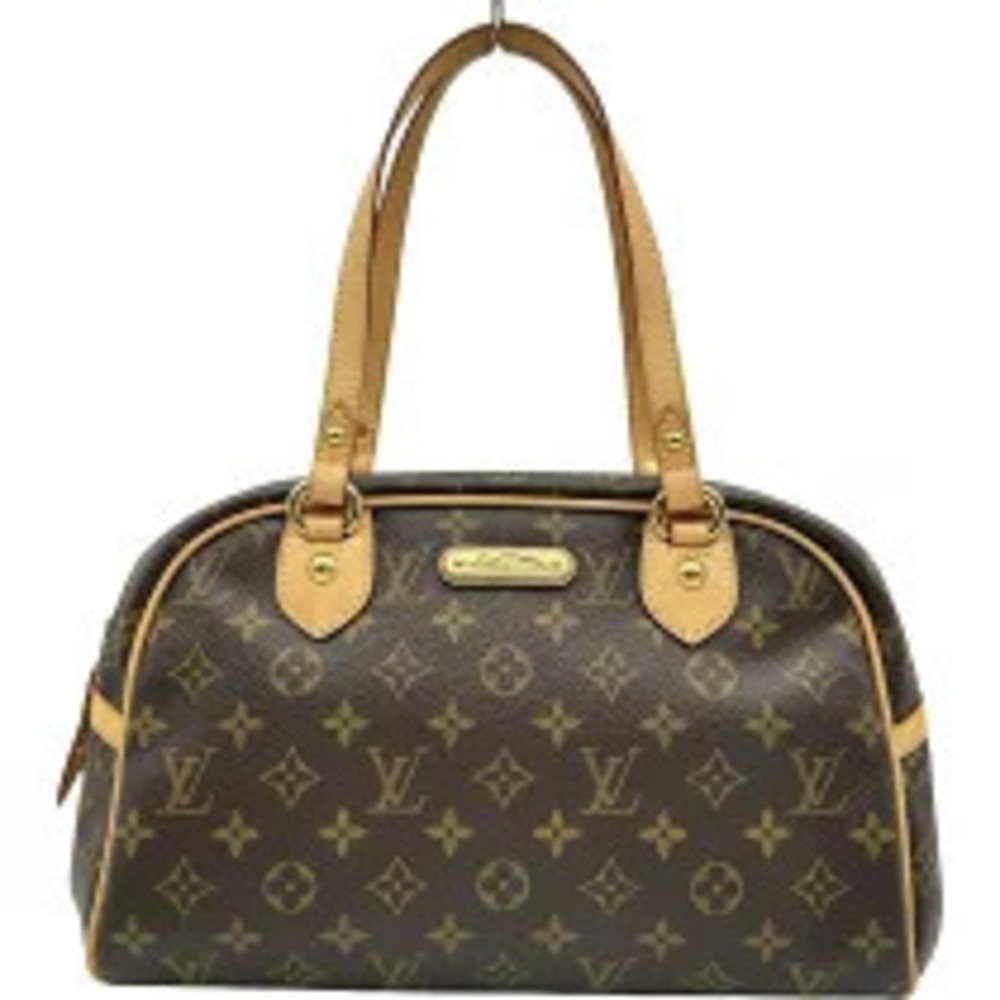 Louis Vuitton Montorgue Brown Monogram Canvas Handbag